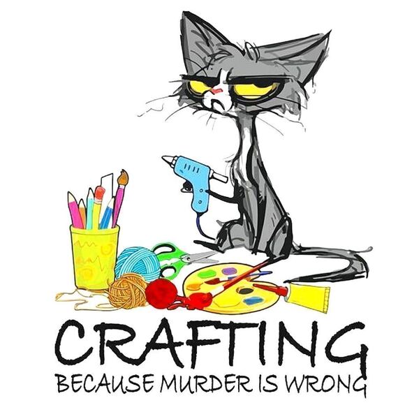 MugsBySandy Coffee Mug, 15 oz. Mug design, Crafting because murder is wr… - Picture 1 of 2